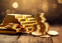 Sztabki złota i złote monety